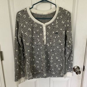 Tommy Hilfiger Printed Henley Sleep Shirt Top
